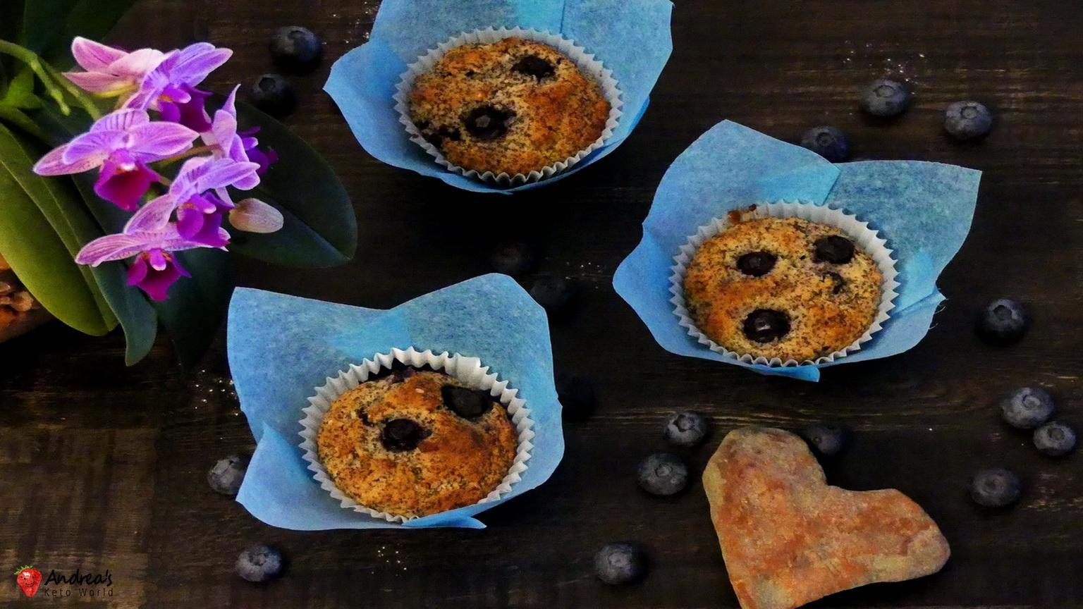 Blueberry Poppy Seed Muffin - Low-carb, Gluten-free