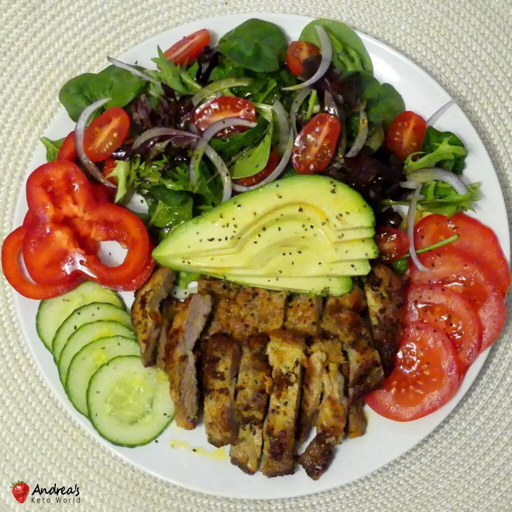 Mustard Pork Shoulder with Green Salad